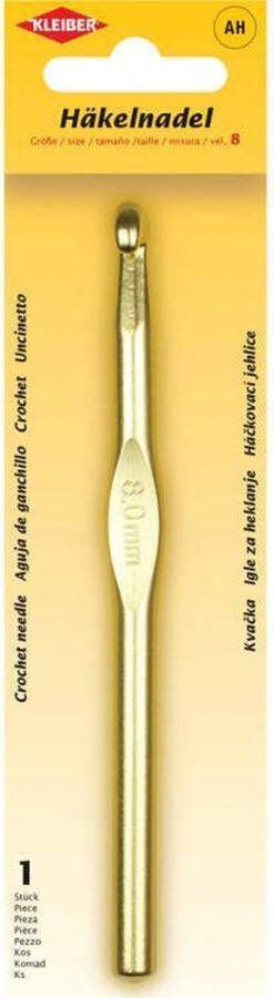 Kleiber & Co 69975 Haaknaald aluminium goudkleurig dikte 8.0mm