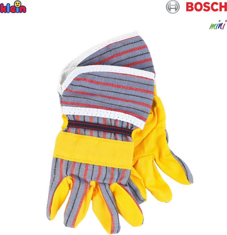 Klein Bosch werkhandschoenen I Kwalitatief hoogwaardige handschoenen in standaardmaat I Afmetingen: 10 cm x 1 cm x 19 cm I Speelgoed voor kinderen vanaf 3 jaar