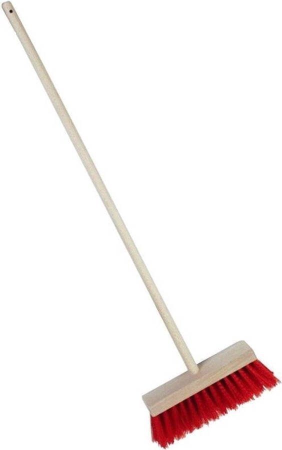 Klein Pure Fresh-straatbezem hout I Kinderbezem met stevige houten steel en robuuste plastic borstelharen I Afmetingen: 18 cm x 4 5 cm x 60 cm I Speelgoed voor kinderen vanaf 3 jaar