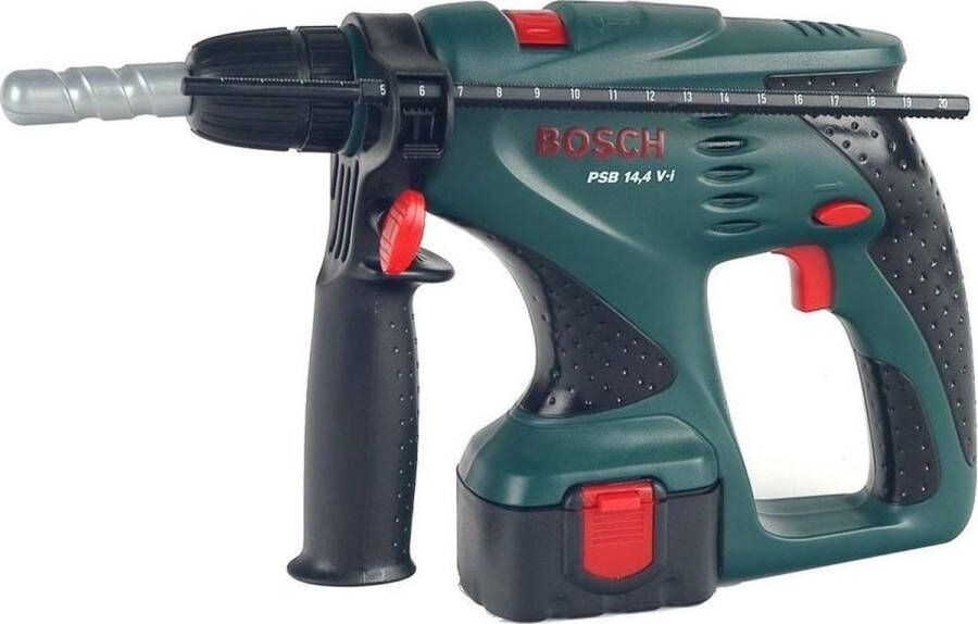 Klein Toys Bosch klopboormachine 29x15x4 cm incl. verwisselbare opzetstukken groen rood zwart