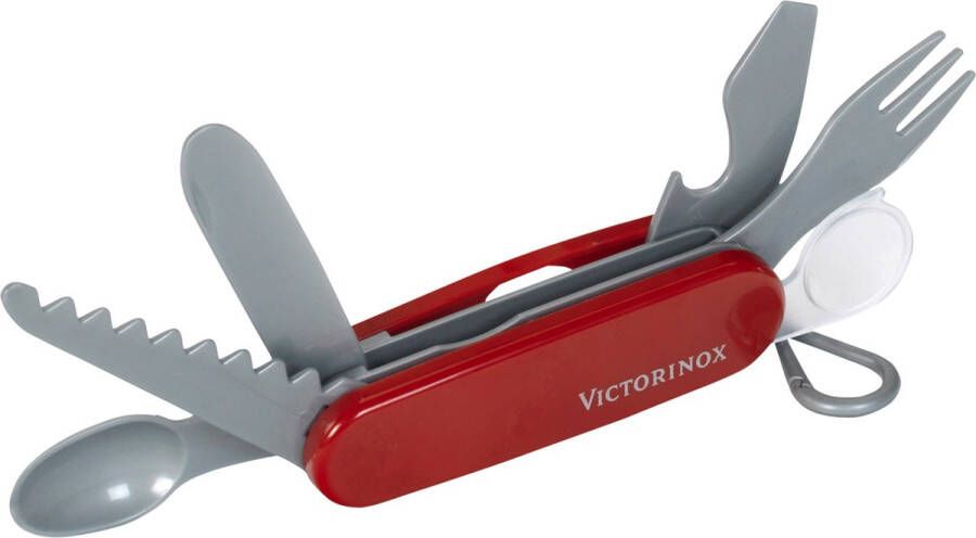 Klein Victorinox Zwitsers zakmes Speelgoedzakmes voor kinderen met 6 tools en bestek Afmetingen: 11 5 cm x 3 cm x 3 cm Speelgoed voor kinderen vanaf 3 jaar
