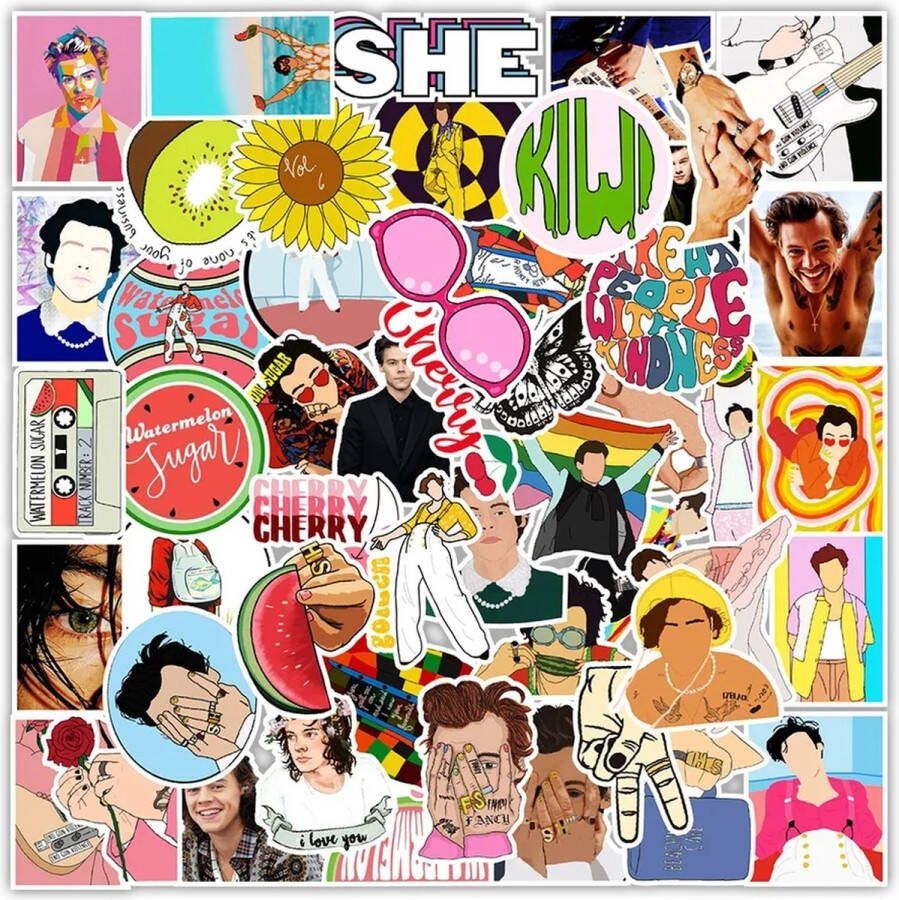 Kleine Kaartjes Harry Styles Stickermix 50 Stuks Laptop Ereader Bullet Journal
