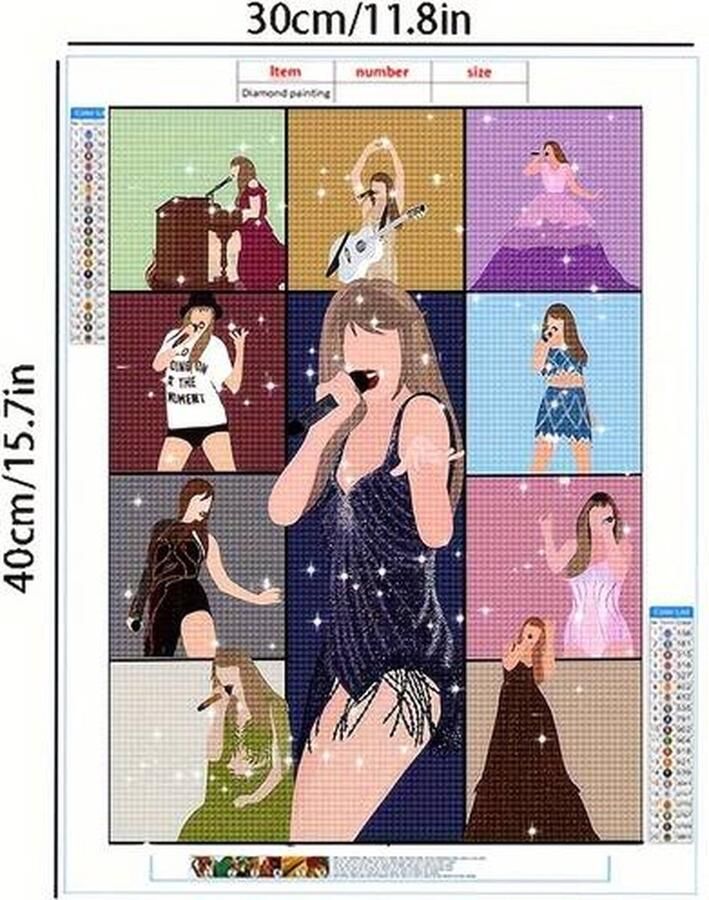 Kleine Kaartjes Taylor Swift Diamond Painting The Era's Tour DIY 30x40cm