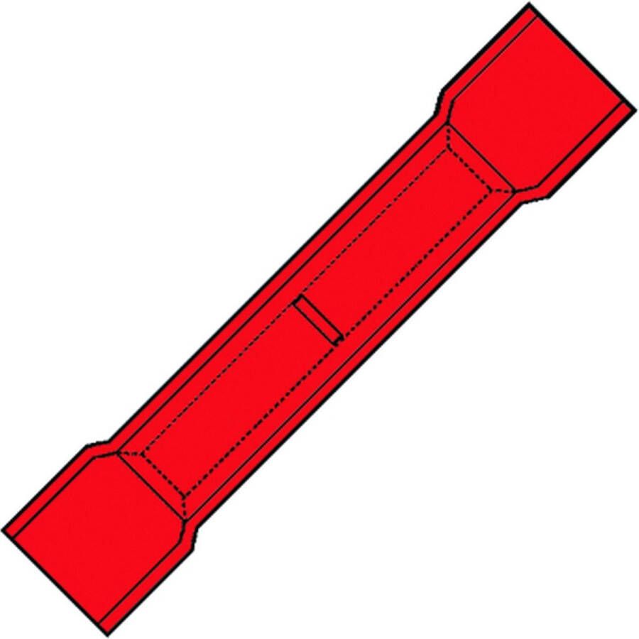 Klemko Geïsoleerde doorverbinder rood voor draad 0 5-1 5 mm2 verpakt per 100 stuks 100170