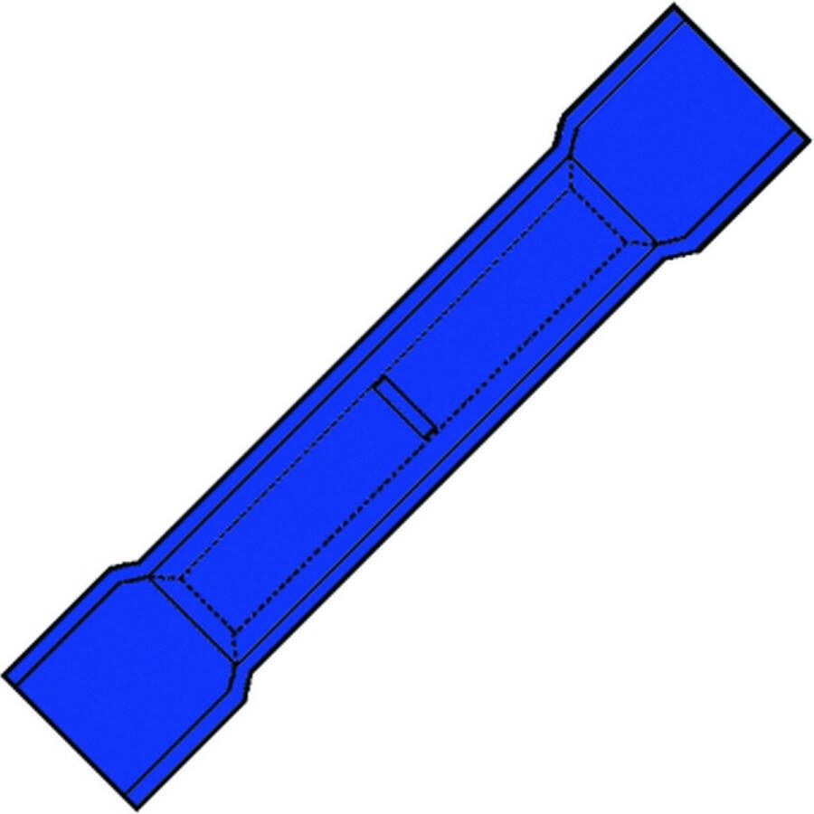 Klemko Geïsoleerde Stootverbinder voor draad 1 5-2 5 mm2 kleur blauw 100 stuks 100580