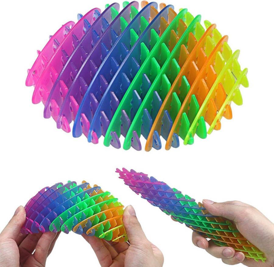 Klikkopers Fidget Worm XL 30 CM XL Morf Worm Morph Worm Fidget toys Anti Stress Speelgoed ADHD Speelgoed Autisme Speelgoed Regenboog