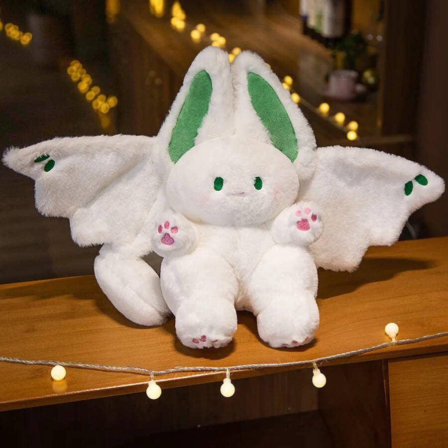 Klikkopers Knuffel Vleermuis Knuffel Kawaai Kussen Kawaii Knuffel Wit 30 cm