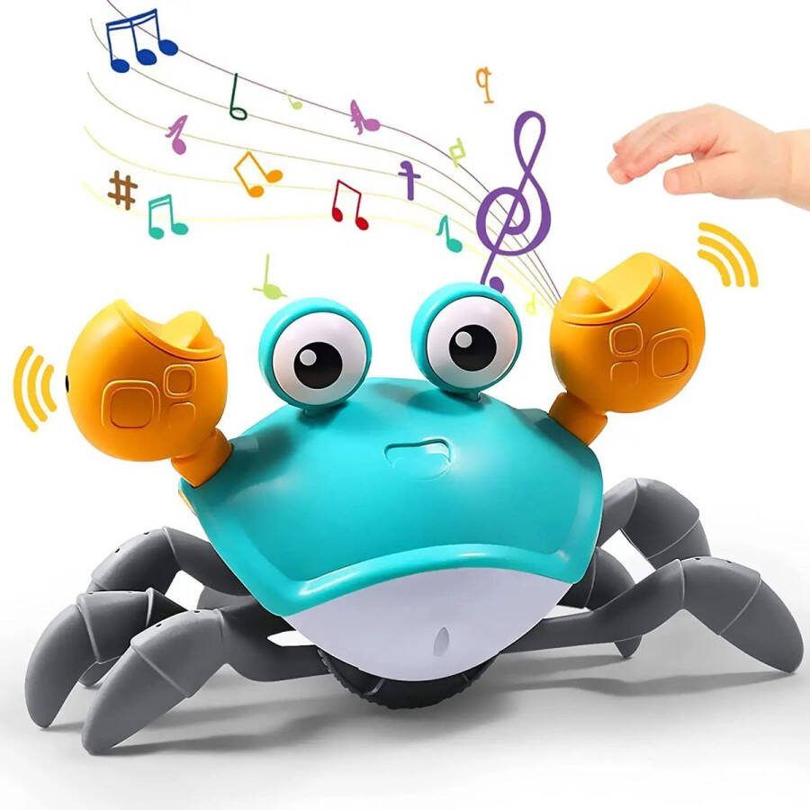 Klikkopers Lopende Krab Walking Crab Bewegend Speelgoed Baby Peuter Toy Motoriek Speelgoed Fijne Motoriek Hondenspeelgoed Hondenspeeltjes Montessori Speelgoed Crawling Crab