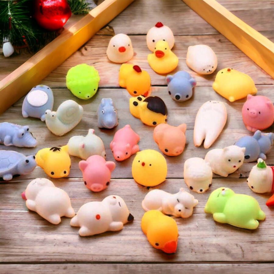 Klikkopers Mochi squishy Set 10 stuks Mochi Squishy Fidget Toy Squishy Soft animal Mochies Antistress