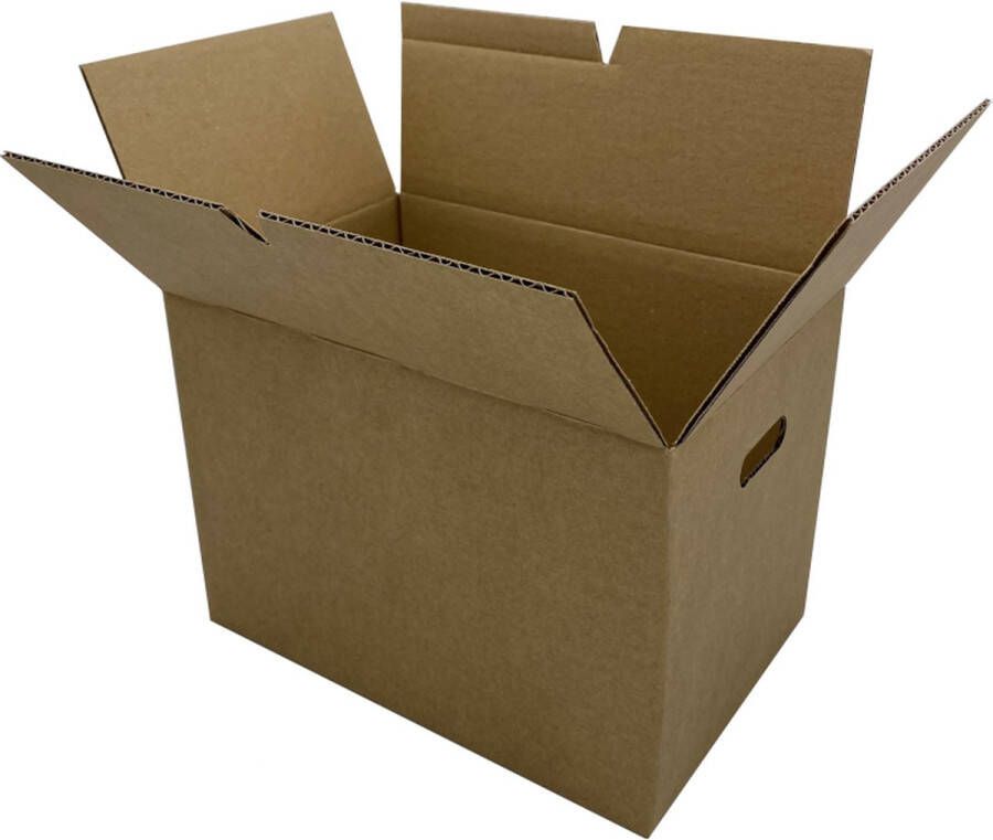Klingele24 20 stuks Verhuisdozen 50 liter Blanco Stevig Autolock Zelfsluitend Geen tape nodig
