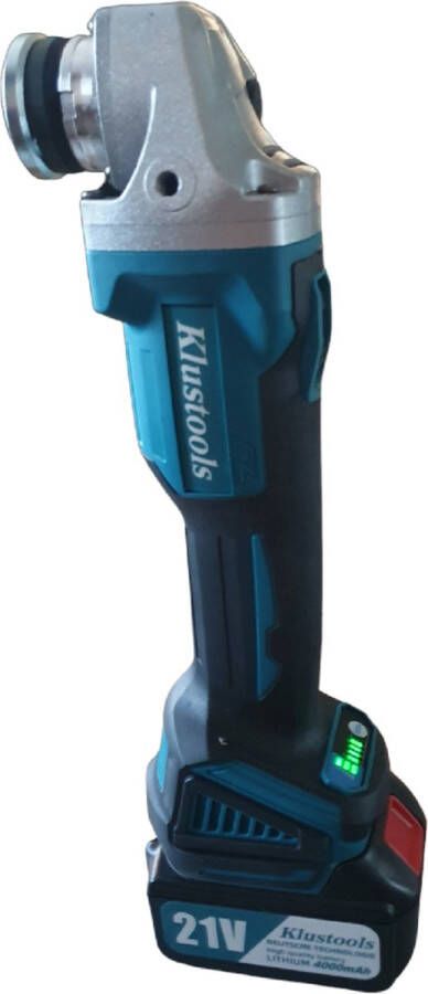 Klustools Haakse slijper incl 2 accu 4ah 125mm accu haakse slijper werkt ook op makita 18v LXT accu