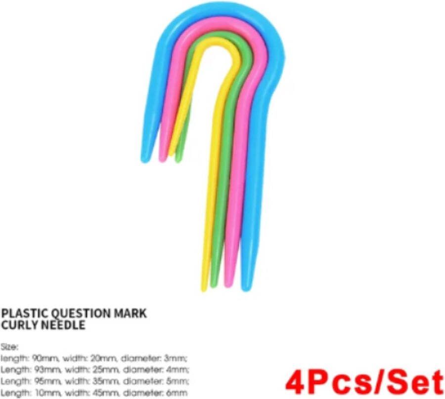 Kmtstyle 4 Stuks Plastic Haaknaald Breien Naaiaccessoires Kabelsnaalden Breien Kabel Naalden U Kabel Steek Houders U Vorm Plastic