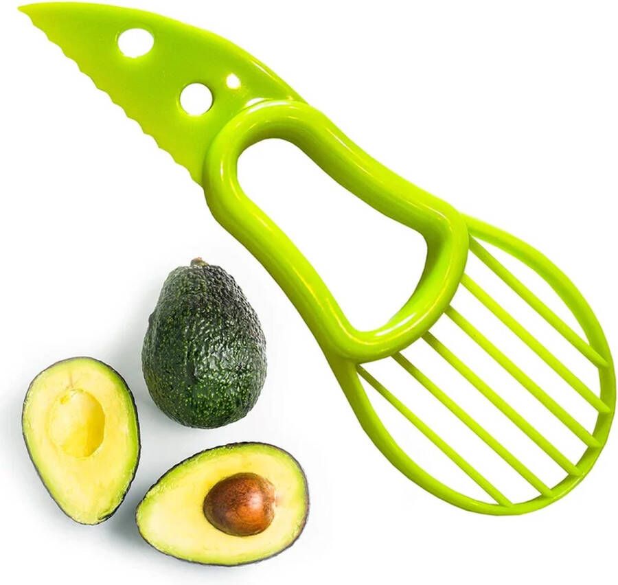 Knaak Avocado Snijder Tool 3 in 1 Avocado Slicer Tool Groen