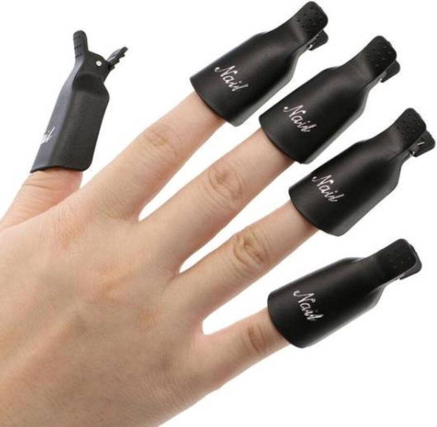 Knaak Nagellak Remover Clips Nagelak Zwart 10 Stuks