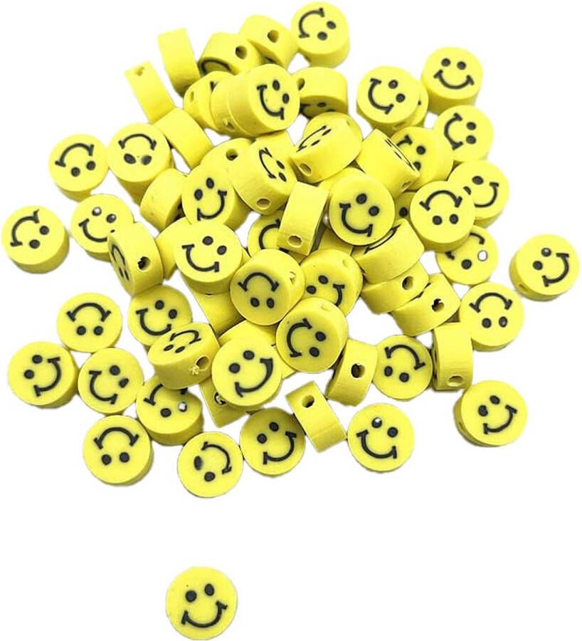 Knaak Smiley Emoji Kralen 50 stuks 10 mm Geel