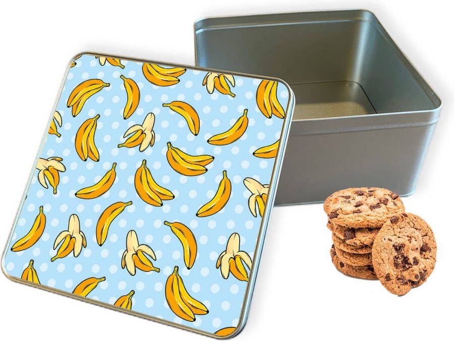 Knaldeals.com Koektrommel Banana Vierkant Bewaarblik 20x20x10 cm