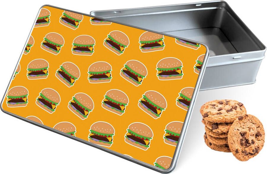 Knaldeals.com Koektrommel Burgers Rechthoek Bewaarblik 20x13x5 cm