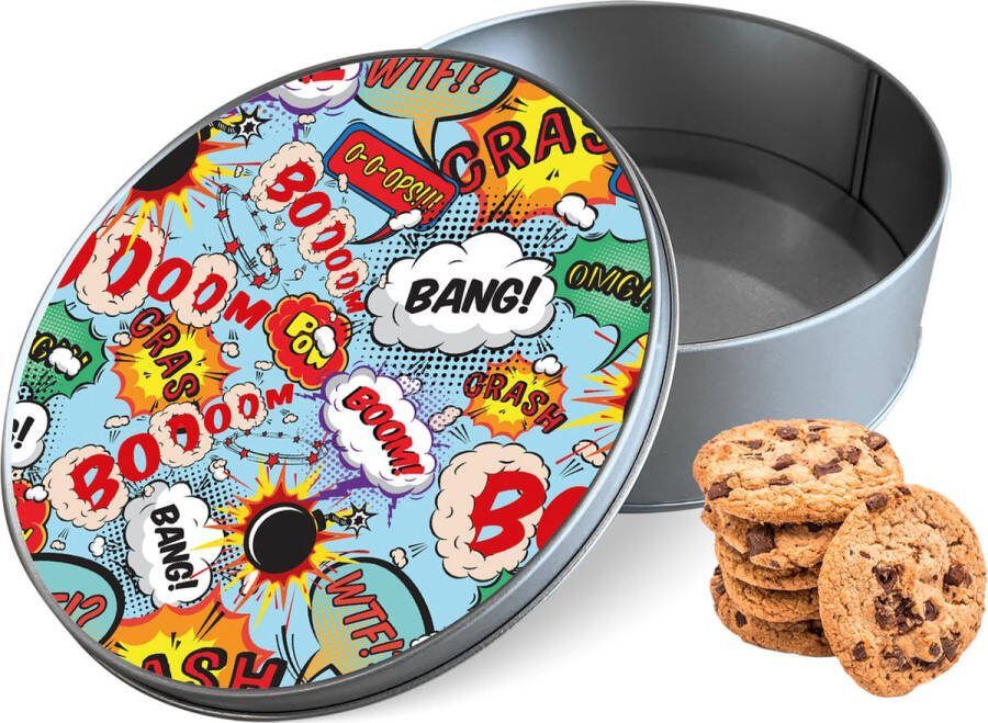Knaldeals.com Koektrommel Comic Bewaarblik 15x15x5 cm