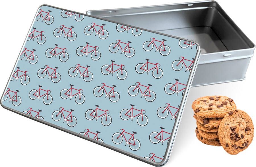 Knaldeals.com Koektrommel Fietsen Rechthoek Bewaarblik 20x13x5 cm