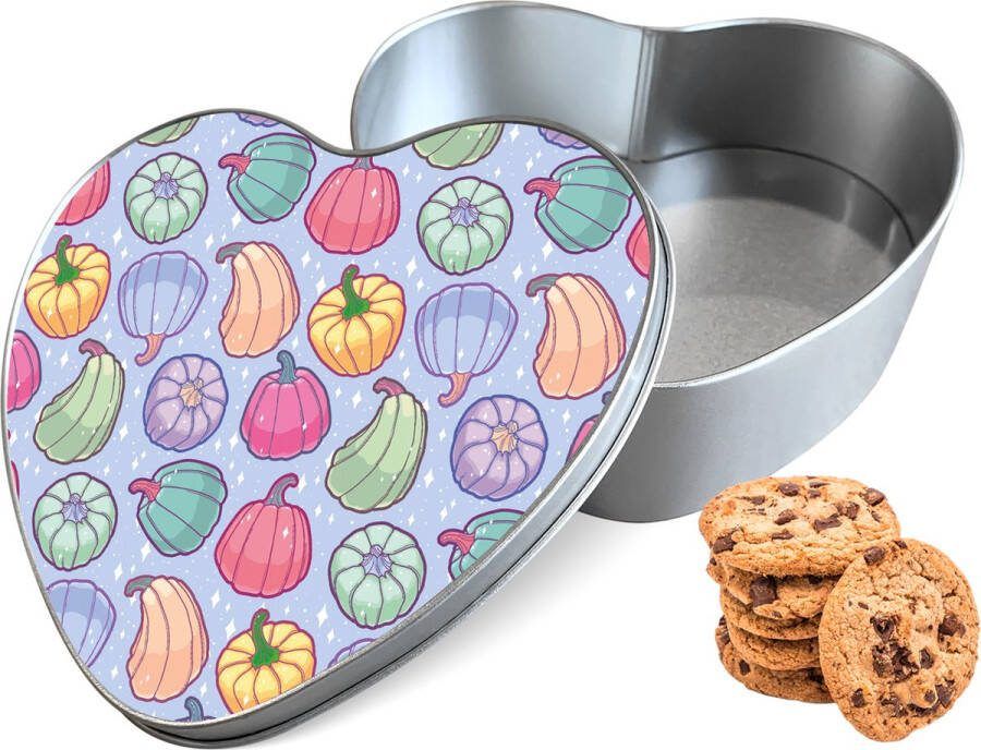 Knaldeals.com Koektrommel Magische Pompoenen Hart Bewaarblik 14x15x5 cm