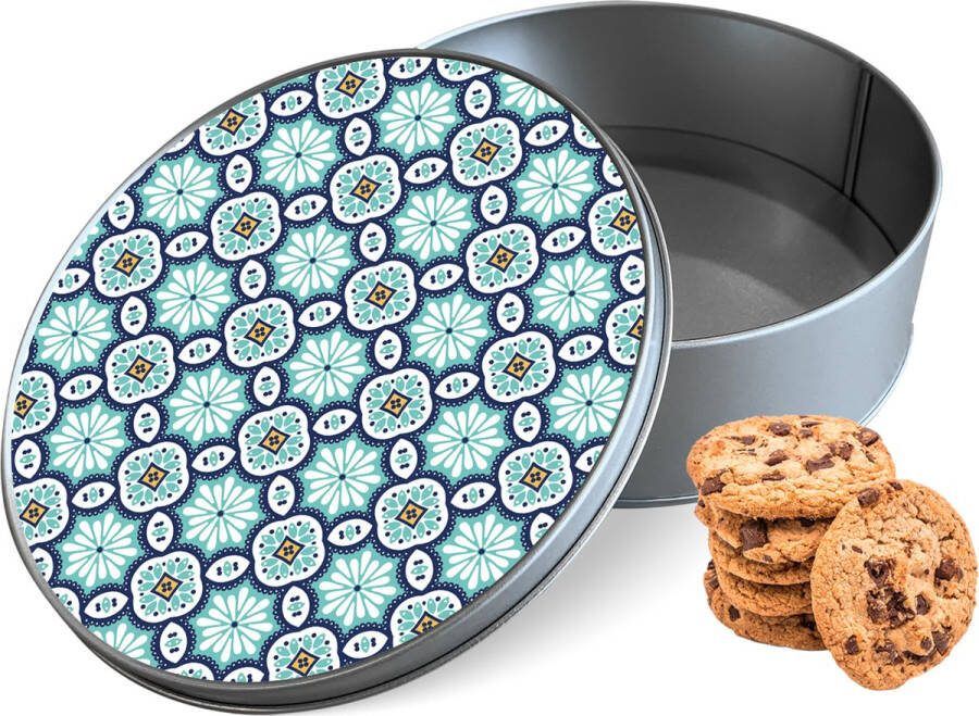 Knaldeals.com Koektrommel Mandala Patroon Rond Bewaarblik 15x15x5 cm