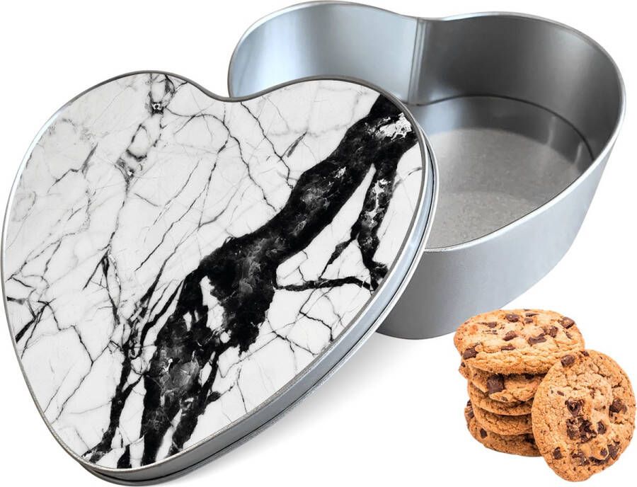 Knaldeals.com Koektrommel Marmer Design Hart Bewaarblik 14x15x5 cm