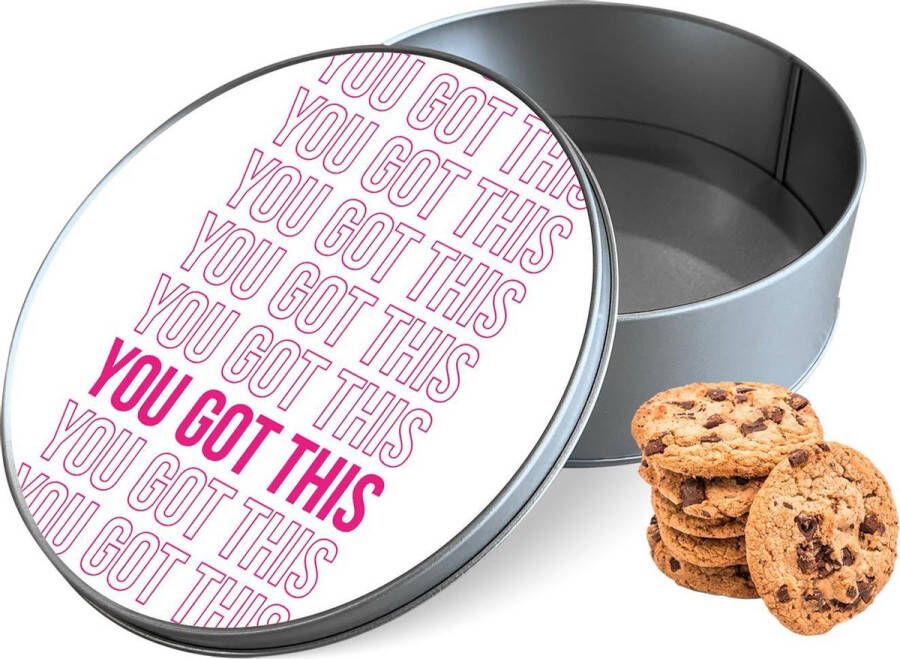 Knaldeals.com Koektrommel You Got This Rond Bewaarblik 15x15x5 cm