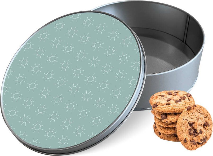 Knaldeals.com Koektrommel Zonnen Rond Bewaarblik 15x15x5 cm