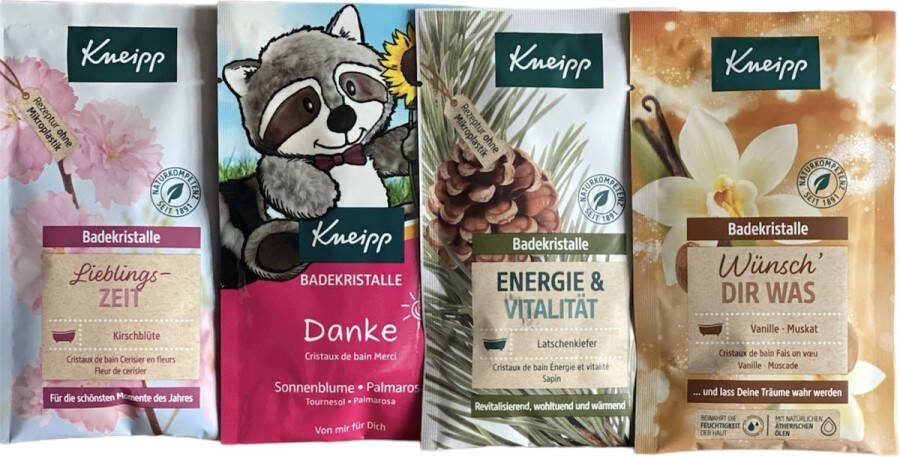 Kneipp 4x 60gr aromatische badkristallen