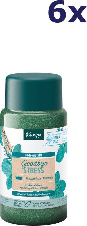 Kneipp 6x Badzout goodbye stress Munt & Rozemarijn 600gr