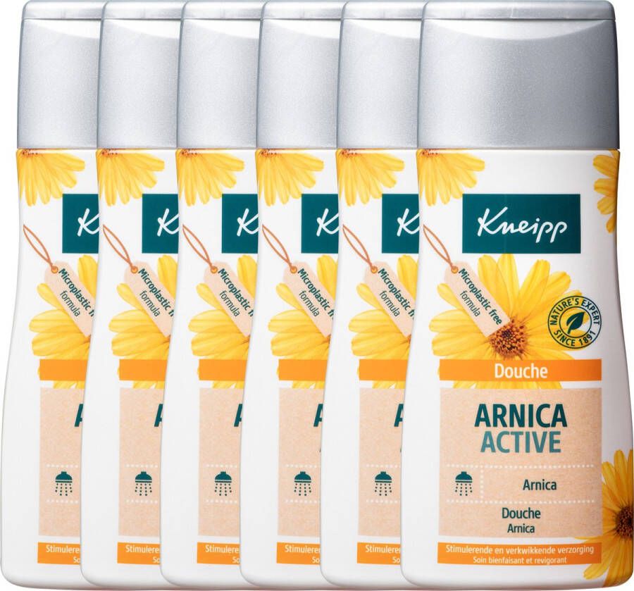 Kneipp Arnica Active Douchegel Voor spieren en gewrichten Vegan Voordeelverpakking Grootverpakking 6 x 200 ml