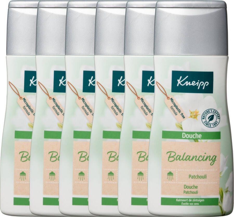 Kneipp Douchegel Balancing Patchouli Vegan Grootverpakking Voordeelverpakking 6 x 200 ml