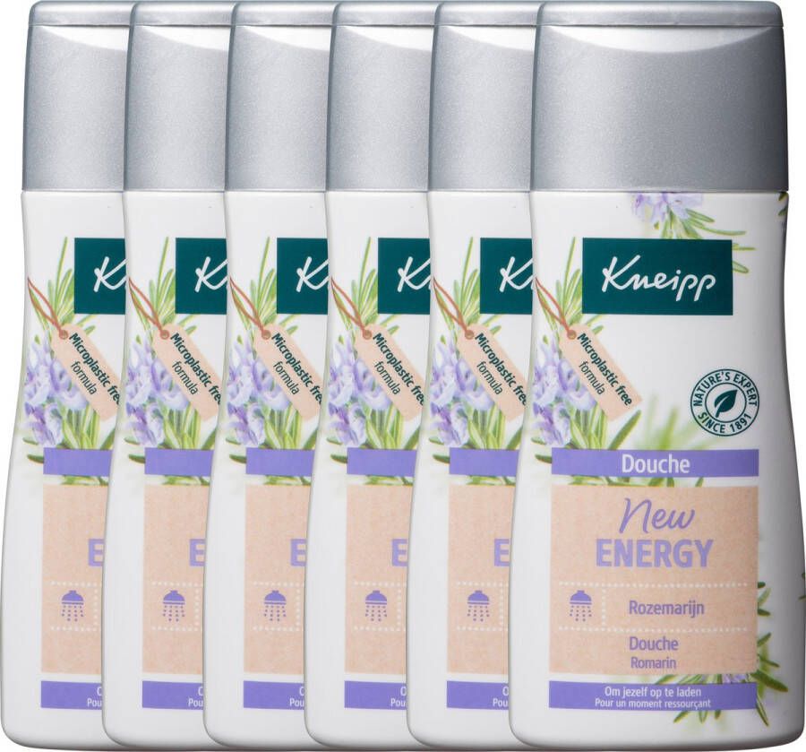 Kneipp New Energy Douchegel Rozemarijn Vegan Grootverpakking Voordeelverpakking 6 x 200 ml