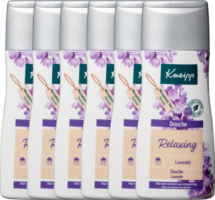 Kneipp Relaxing Douchegel Lavendel Vegan Grootverpakking Voordeelverpakking 6 x 200 ml