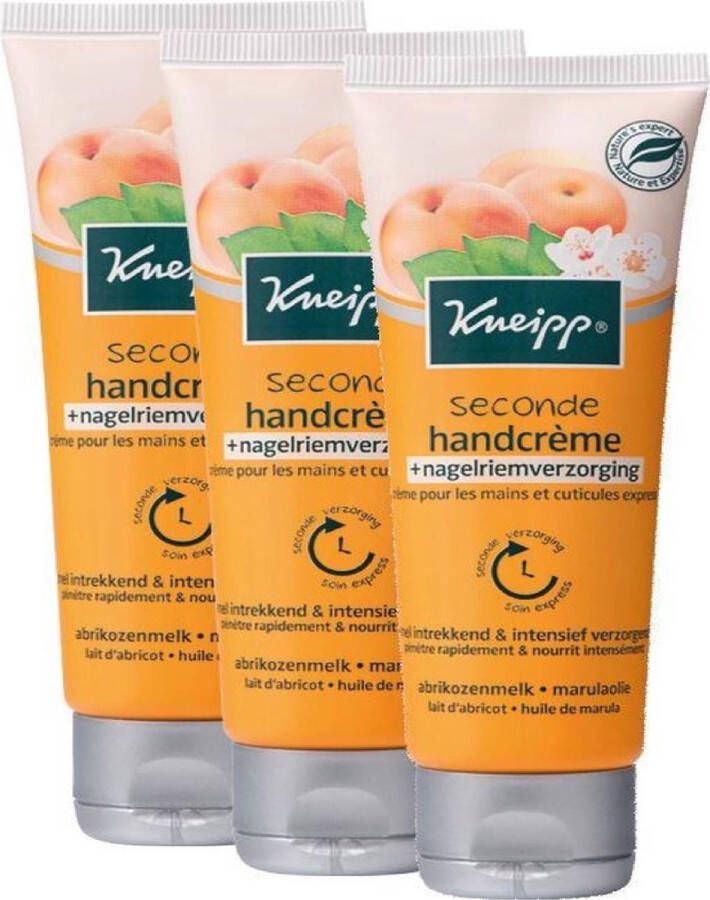 Kneipp Abrikozenmelk Seconde hand- en nagelriemcrème 3 x 75ml