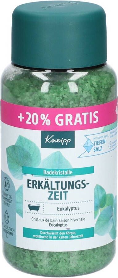 Kneipp Badkristallen Eucalyptus Voordeelverpakking 720 gram Badzout Refreshing Badekristalle Erkältungszeit Tegen verkoudheid