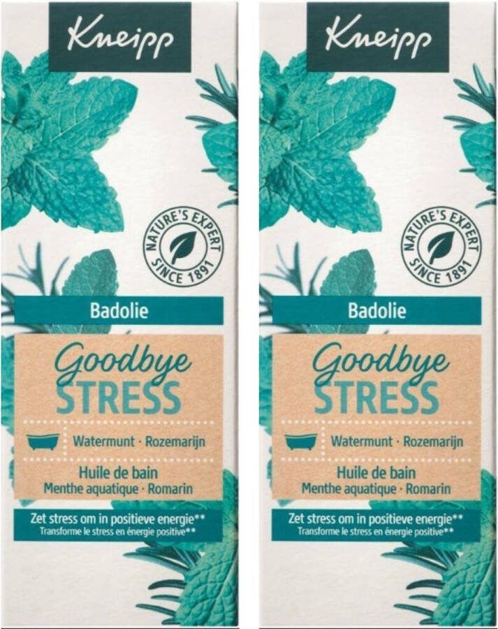Kneipp Badolie Goodbye Stress Watermunt & rozemarijn Voordeelbundel 2 x 100 ml