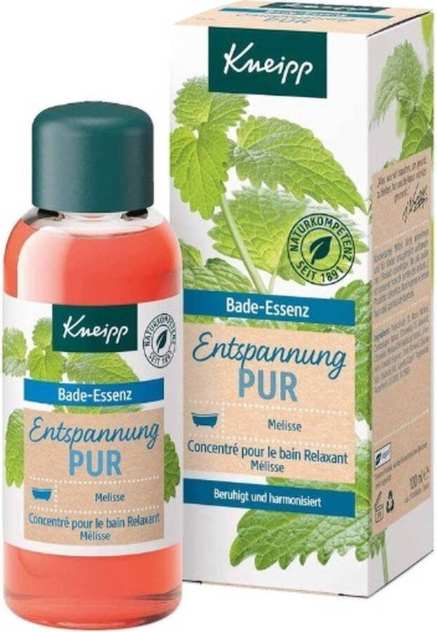 Kneipp Badolie Pure Ontspanning Citroenmelisse 100 ml Bade-Essenz Entspannung Pur Melisse