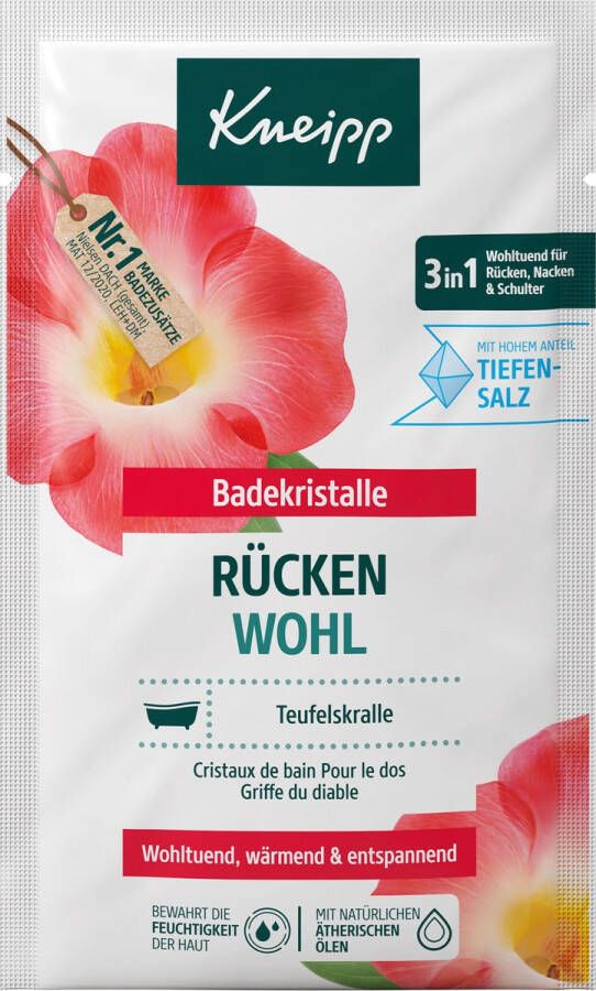 Kneipp Badzout Rücken Wohl Duivelsklauw & Cajeputolie (60 g) Badkristallen Goed Terug Vegan