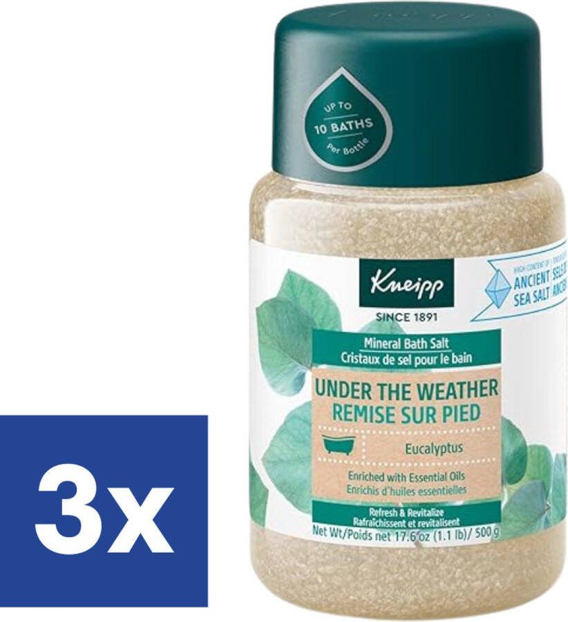 Kneipp Badzout Under the Weather Eucalyptus 3 x 500 g