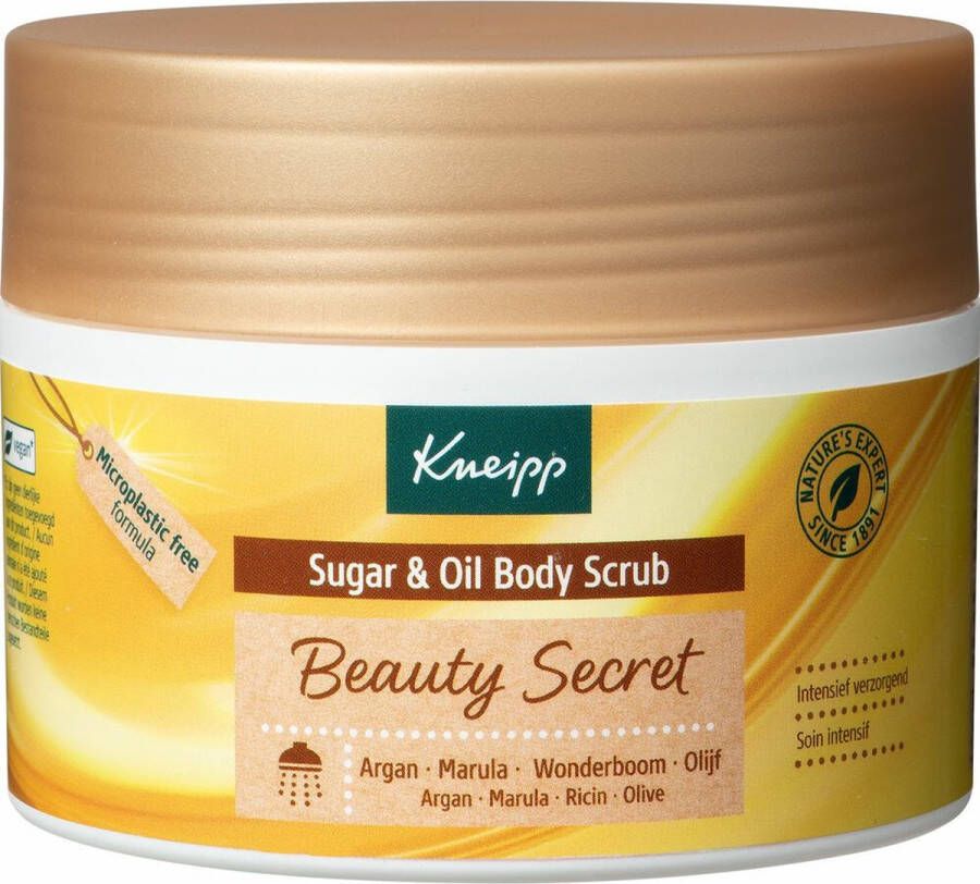 Kneipp Beauty Secret Sugar & Oil Body Scrub Voor een intens zachte en verzorgde huid Vegan 1 st 200 ml