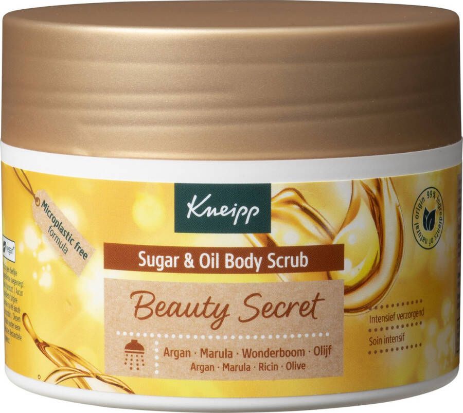 Kneipp Beauty Secret Sugar & Oil Body Scrub Voor een intens zachte en verzorgde huid Vegan 1 st 200 ml