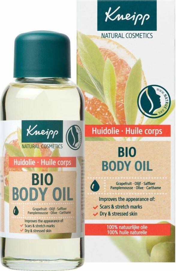 Kneipp Bio Huidolie Grapefruit en saffloer Striae huidstriemen en littekens Droge of verouderende huid Vegan 1 st 100 ml