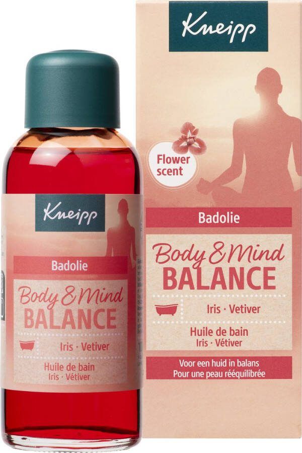 Kneipp Body & Mind Balance Badolie Iris en vetiver Zachte bloemengeur Voor meer balans Vegan 100 ml