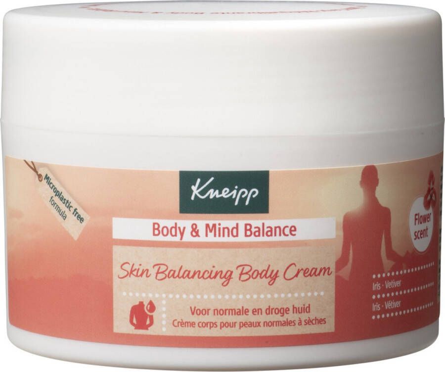 Kneipp Body & Mind Balance Body crème Body cream Iris en Vetiver Intensieve hydratatie Vegan 1 st 200 ml