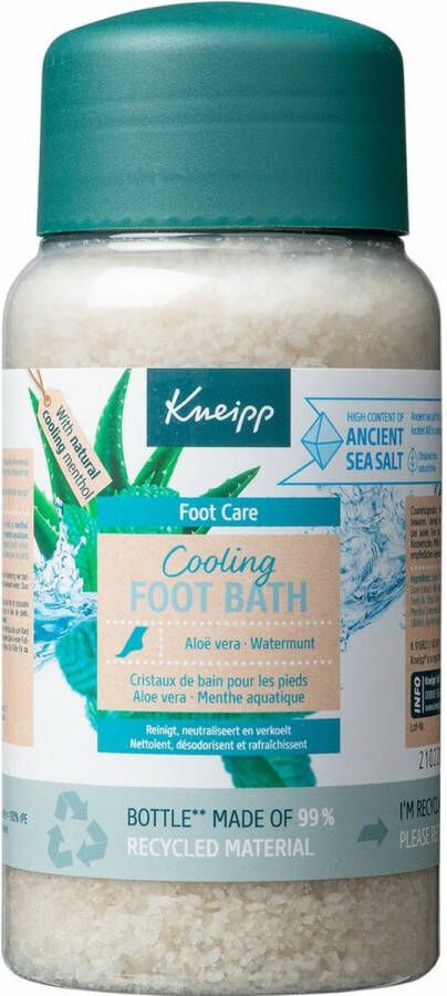 Kneipp Voetbadkristallen Cooling Voetbadzout Aloe Vera Watermunt Vegan 1 st 600 gram