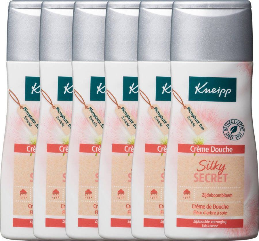 Kneipp Crème Douchegel Silky Secret Zijdezacht gevoel Grootverpakking Voordeelverpakking Zeepvrij 6 x 200 ml