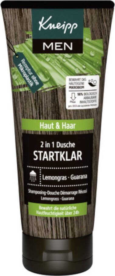 Kneipp douchegel Men 200ml Startklaar Lemongrass Guarana