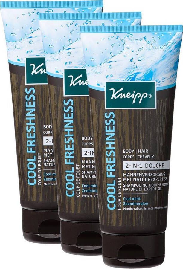 Kneipp Douchegel shampoo Man 2in1 Cool Freshness 3x200ml