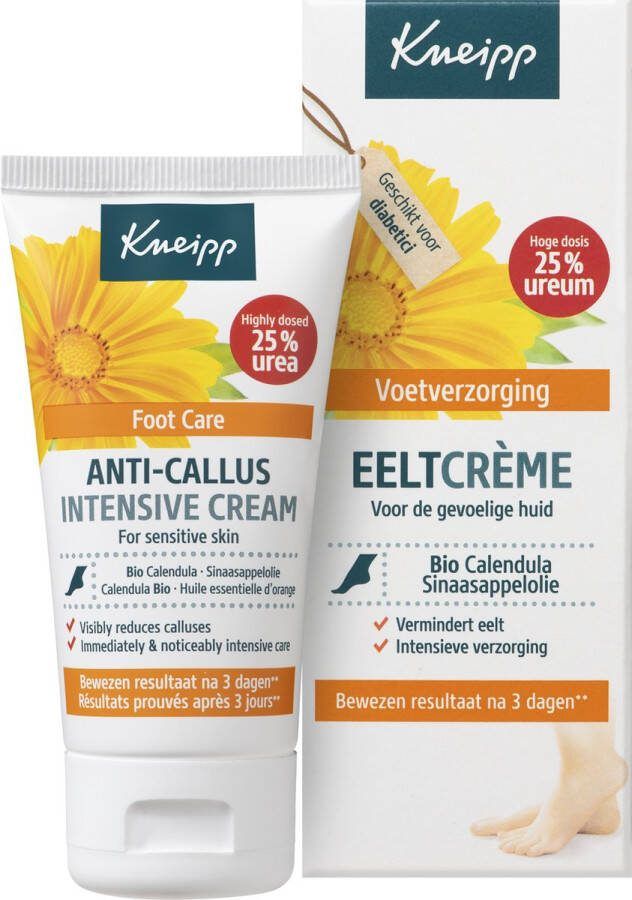 Kneipp Eeltcrème Calendula Voor zachte en soepele voeten Met 25% ureum 1 st 50 ml